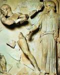 Hercule et Augias - bas relief